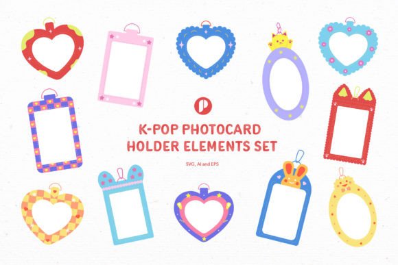 Download K-Pop Photocard Holder Element Set - Element set Collection