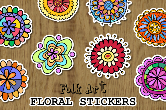 Download Folk Art Floral Design Element Set - Element set Collection