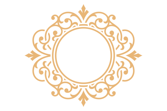 Download Golden Filigree Circle. Decorative Round - Gold Collection